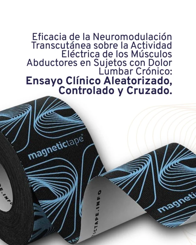 Eficacia de la Neuromodulación Transcutánea sobre la Actividad Eléctrica de los Músculos Abductores en Sujetos con Dolor Lumbar Crónico
Ensayo clínico aleatorizado, controlado y cruzado  ¿Puede una venda con partículas magnéticas mejorar la fuerza y activación muscular en personas con dolor lumbar crónico inespecífico (DLCI)?  Descúbrelo en este estudio clínico.  www.magnetictape.info  #MagneticTape #Neuromodulación #DolorLumbar #InvestigaciónClínica